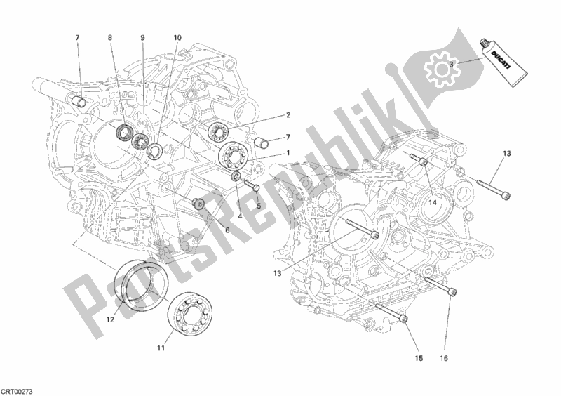 Toutes les pièces pour le Roulements De Carter du Ducati Monster S4R USA 1000 2007